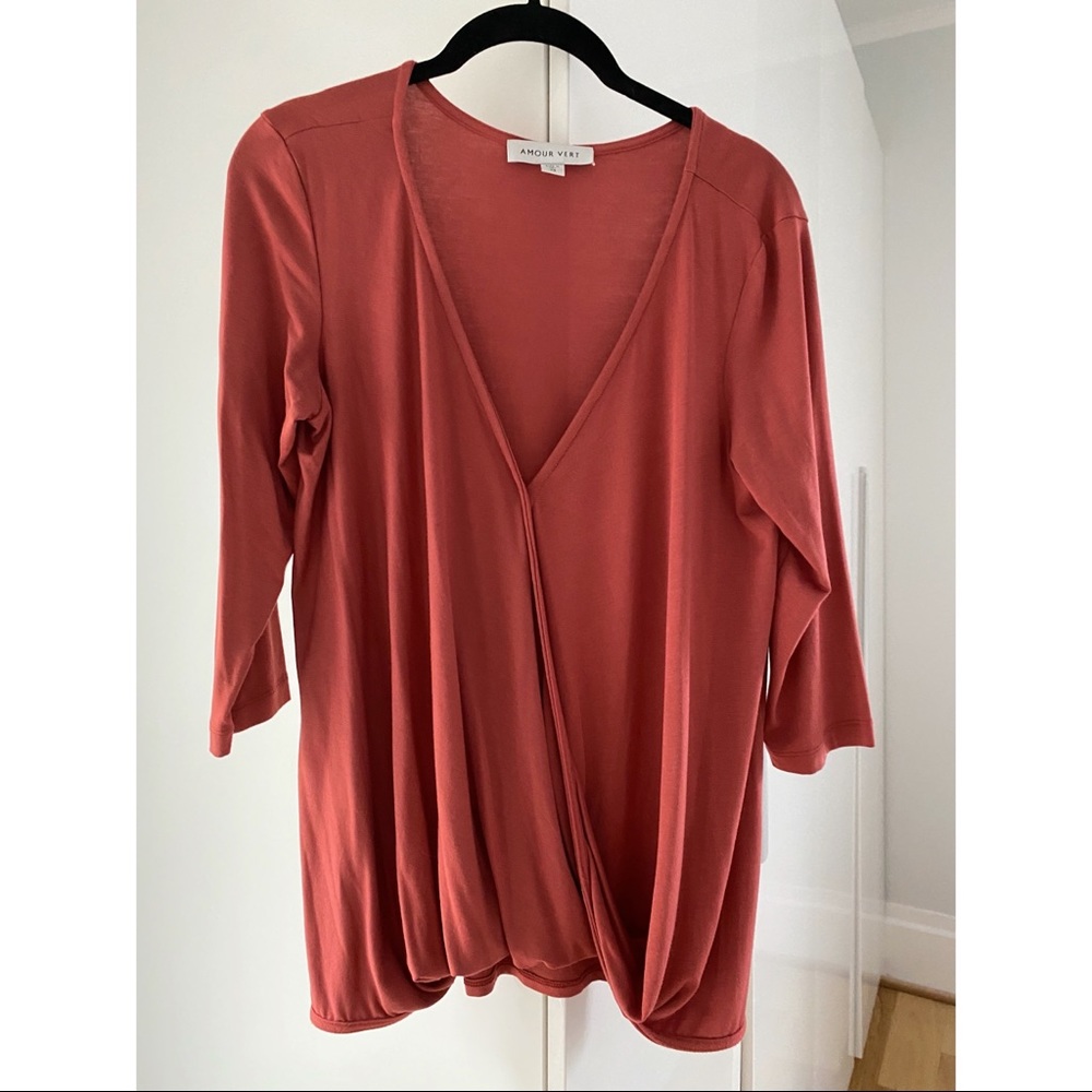 Amour Vert Paulina Draped Top